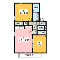 リヴェール岐南（北）  ｜ 岐阜県羽島郡岐南町徳田１丁目（賃貸アパート2LDK・2階・59.00㎡） その2