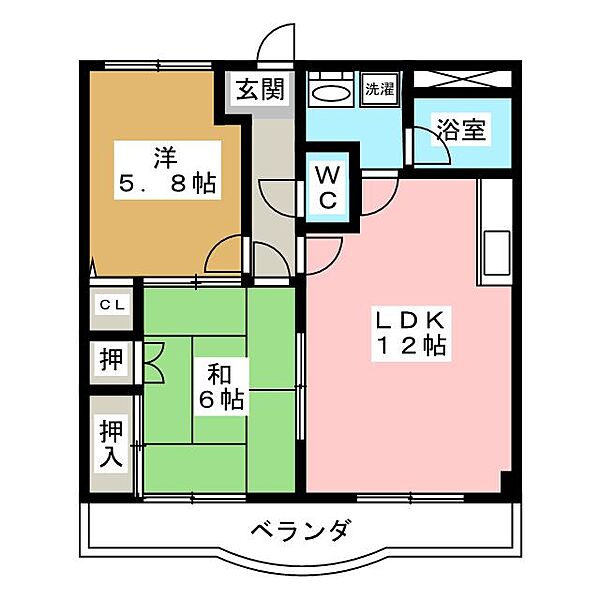 コンフォース ｜岐阜県岐阜市薮田東２丁目(賃貸マンション2LDK・2階・49.50㎡)の写真 その2