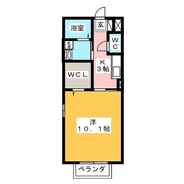 エルシオ宇佐南 ｜岐阜県岐阜市宇佐南２丁目(賃貸アパート1K・1階・33.61㎡)の写真 その2