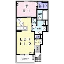 グラス　ソレイユ  ｜ 岐阜県岐阜市茜部野瀬１丁目（賃貸アパート1LDK・1階・44.18㎡） その2