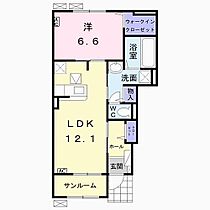 ジェルメ　アール　Ｃ  ｜ 岐阜県岐阜市北鶉２丁目（賃貸アパート1LDK・1階・52.38㎡） その2