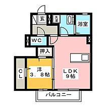 ベルドミール  ｜ 岐阜県岐阜市柳津町蓮池６丁目（賃貸アパート1LDK・1階・35.95㎡） その2