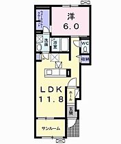 ルナ・ソレイユII  ｜ 岐阜県羽島郡岐南町伏屋７丁目（賃貸アパート1LDK・1階・50.07㎡） その2