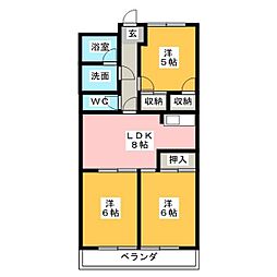 ENJYO2 3DKの間取図画像