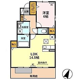 ビーハウス 1LDKの間取図画像
