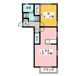 アージュ1 1LDKの間取図画像