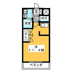 ル・フレーズ ワンルームの間取図画像