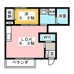 コンフォートMilty 1LDKの間取図画像
