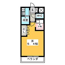 ル・フレーズ 1Kの間取図画像