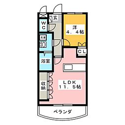 ベル・クオレ 1LDKの間取図画像