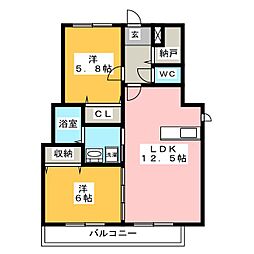 エトワール・F 2SLDKの間取図画像