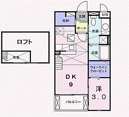 ボヤージュ 1DKの間取図画像