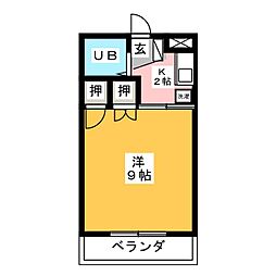 ユニテ丹羽 1Kの間取図画像