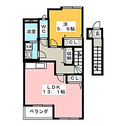 グランデエスポワール 1LDKの間取図画像