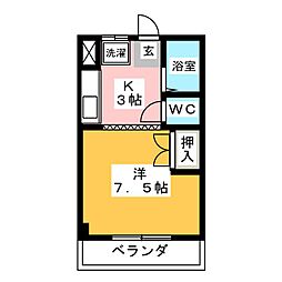 リアナ岐阜2番館 1Kの間取図画像