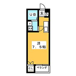 レ・セントロ ワンルームの間取図画像