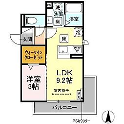 raum Y 1LDKの間取図画像
