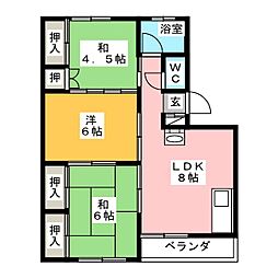 クイーンズガーデン 3LDKの間取図画像