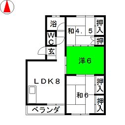 クイーンズガーデン 3LDKの間取図画像