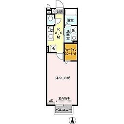 D'MAISON南塚 1Kの間取図画像
