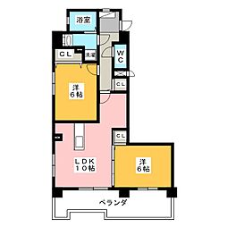 ロイヤルハイツワコー2 2LDKの間取図画像