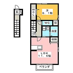 アージュ1 1LDKの間取図画像