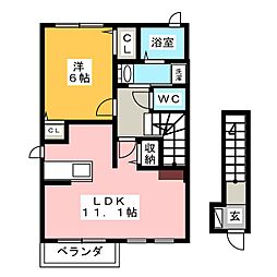 インフィニート 1LDKの間取図画像