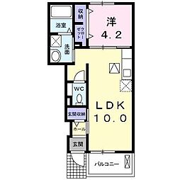 ミッドランドグレイス 1LDKの間取図画像