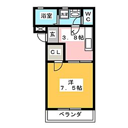 FMTOWN 1Kの間取図画像