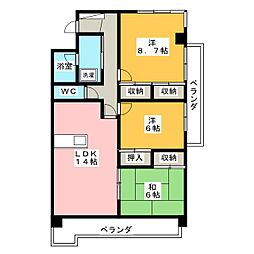 P・WAVE417 3LDKの間取図画像