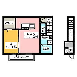 セレーノ 1LDKの間取図画像
