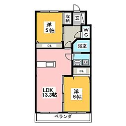 平和ビル 3DKの間取図画像