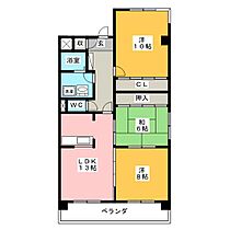 ザ・リッツ長良  ｜ 岐阜県岐阜市長良校前町５丁目（賃貸マンション3LDK・3階・83.10㎡） その2