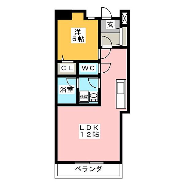 ＣＥＮＴＲＡＬ　ＴＩＭＥ ｜岐阜県岐阜市島栄町２丁目(賃貸マンション1LDK・3階・38.00㎡)の写真 その2