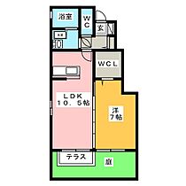 モダン・アメニティ  ｜ 岐阜県岐阜市北島２丁目（賃貸アパート1LDK・1階・42.82㎡） その2