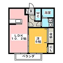 ボワ　ヴィラージュ  ｜ 岐阜県岐阜市黒野（賃貸アパート1LDK・2階・40.86㎡） その2