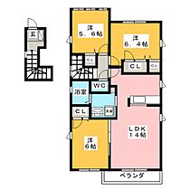 ソレイユ花水木　Ｂ棟  ｜ 岐阜県岐阜市近島１丁目（賃貸アパート3LDK・2階・70.80㎡） その2