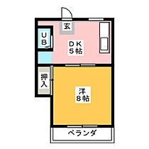 エステイト多賀  ｜ 岐阜県岐阜市黒野（賃貸マンション1DK・2階・24.48㎡） その2