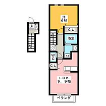 フィオーレII  ｜ 岐阜県岐阜市島田１丁目（賃貸アパート1LDK・2階・42.37㎡） その2