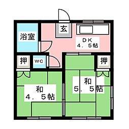エステート早田 2DKの間取図画像