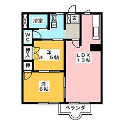 FUNNYBOOTSA 2LDKの間取図画像
