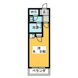 エスペランサ石田 ワンルームの間取図画像