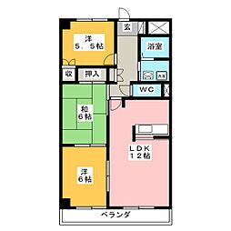 オークランド25 3LDKの間取図画像