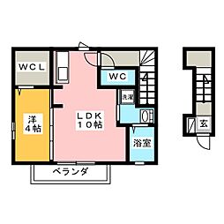 セジュールMNH 1LDKの間取図画像