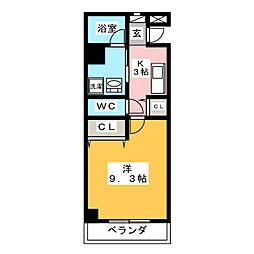 U・TOPIA75 1Kの間取図画像