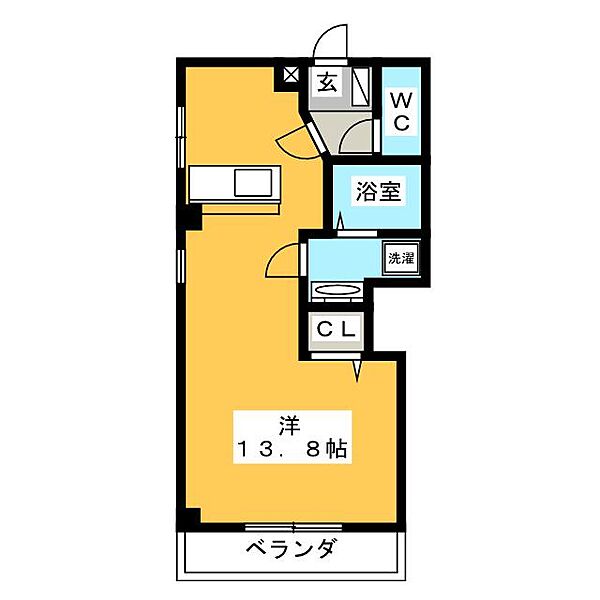 サン・ビジョン ｜岐阜県岐阜市月ノ会町１丁目(賃貸マンション1R・4階・32.47㎡)の写真 その2