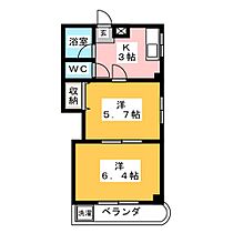 サン・ビジョン  ｜ 岐阜県岐阜市月ノ会町１丁目（賃貸マンション2K・4階・32.47㎡） その2