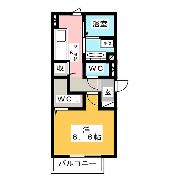 フェリシティ白山 ｜岐阜県岐阜市白山町３丁目(賃貸アパート1K・3階・30.41㎡)の写真 その2