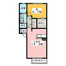 カーサボスコ  ｜ 岐阜県岐阜市前一色１丁目（賃貸アパート1LDK・1階・42.08㎡） その2