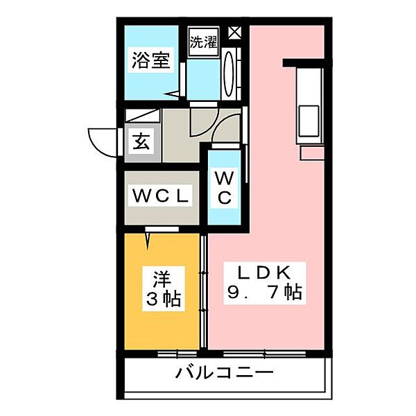 ザ・シティハウス白山 ｜岐阜県岐阜市白山町２丁目(賃貸アパート1LDK・1階・33.64㎡)の写真 その2